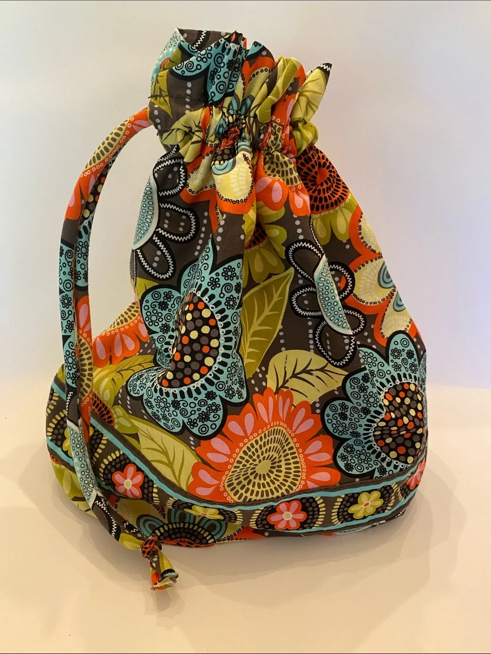 Vera Bradley Flower Shower Drawstring Cosmetic/Toiletry Bag